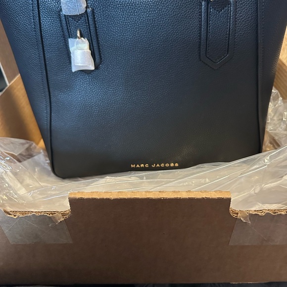 Marc Jacobs Black Pebbled Leather Satchel Tote - Picture 2 of 3